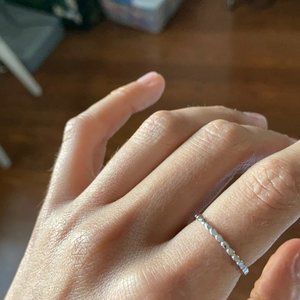 Sterling silver pebble ring